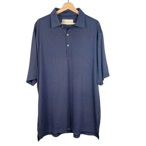 Donald Ross X-Large Men's Golf Polo Blue Dot Shirt Athletic Lightweight Business